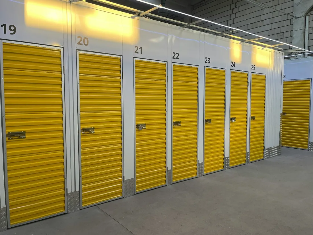 Storage unit doors at the facility serving Boaz, Alabama